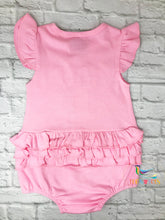 Load image into Gallery viewer, Girls Number Bow Ruffle Bubble Bodysuit