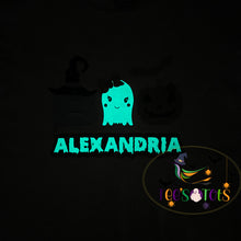 Load image into Gallery viewer, Pink Glow In The Dark Girly Ghost Shirt