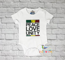 Load image into Gallery viewer, Rastafari Themed Baby Bodysuit