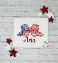 Load image into Gallery viewer, Girls Patriotic Bow T-Shirt