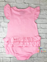 Load image into Gallery viewer, Girls Number Bow Ruffle Bubble Bodysuit
