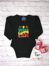 Load image into Gallery viewer, Three Little Birds Baby Bodysuit/Rastafari Themed Bodysuit
