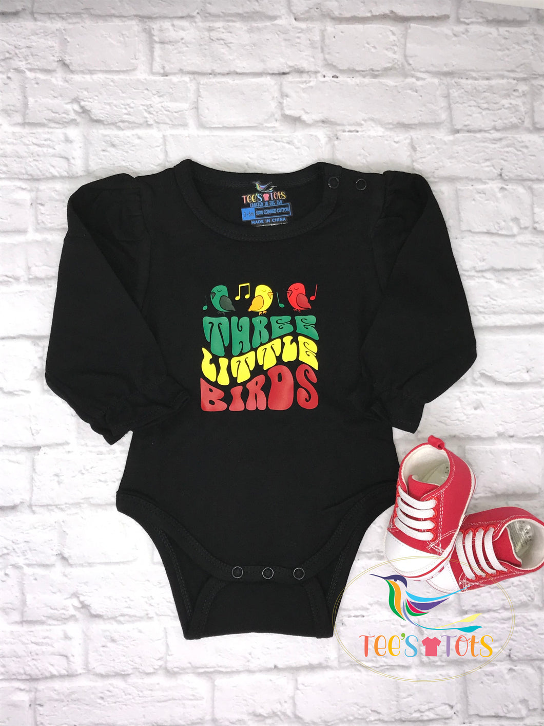 Three Little Birds Baby Bodysuit/Rastafari Themed Bodysuit