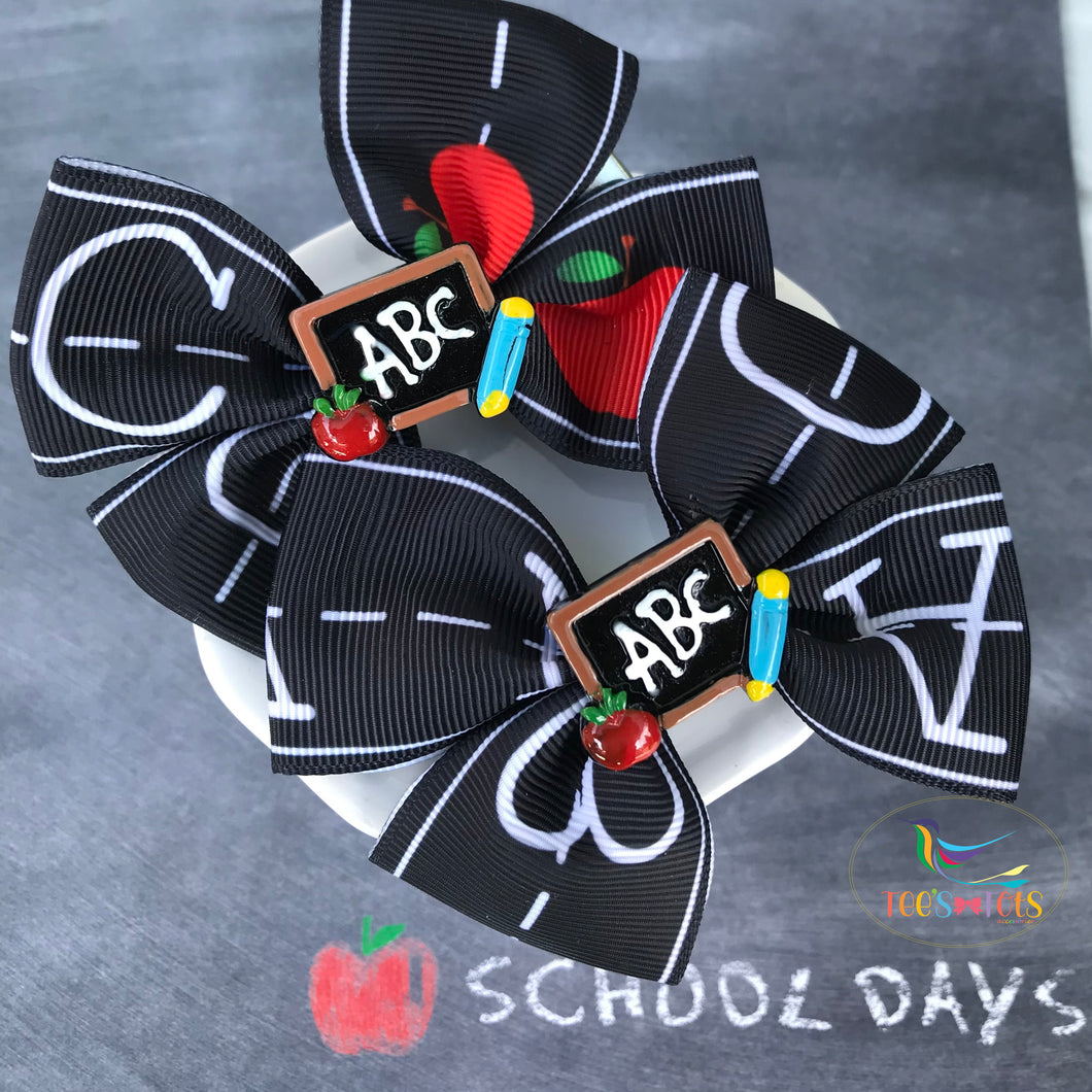 Back to School - Chalkboard Ribbon Bow