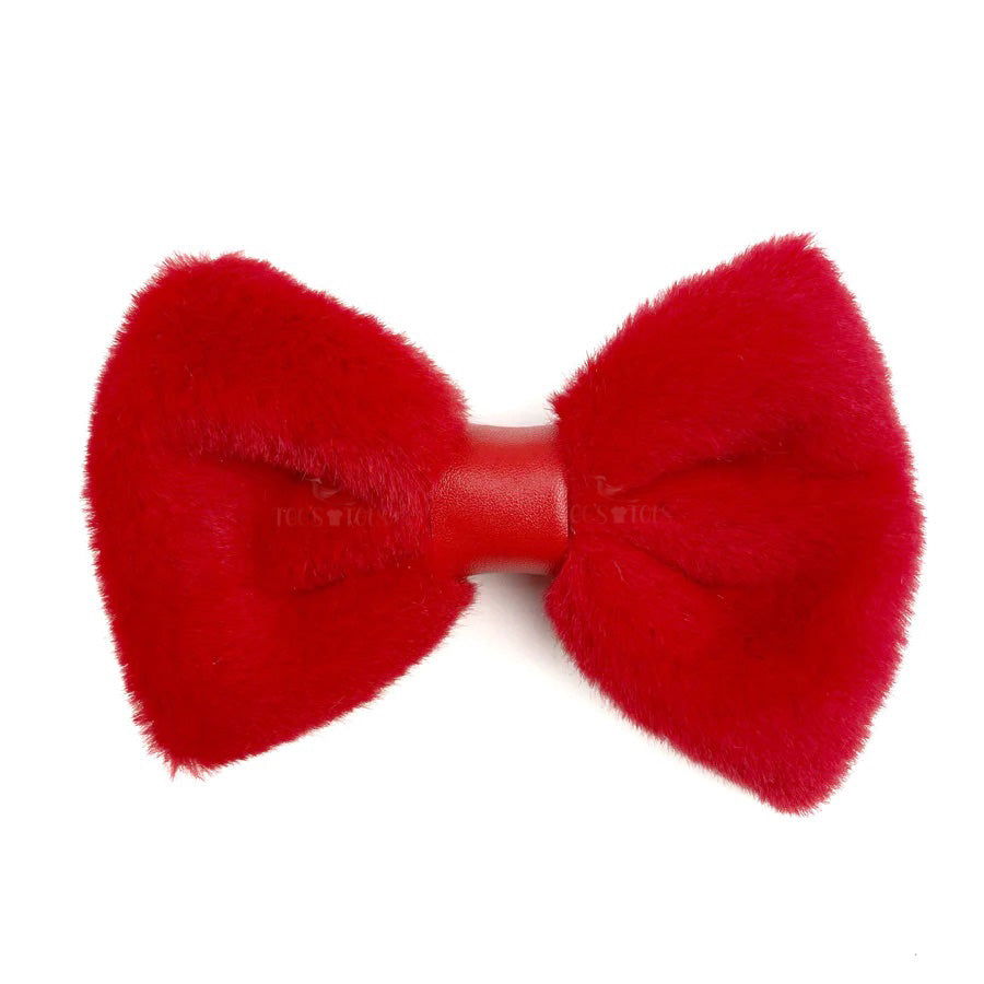 Red Fur Bow
