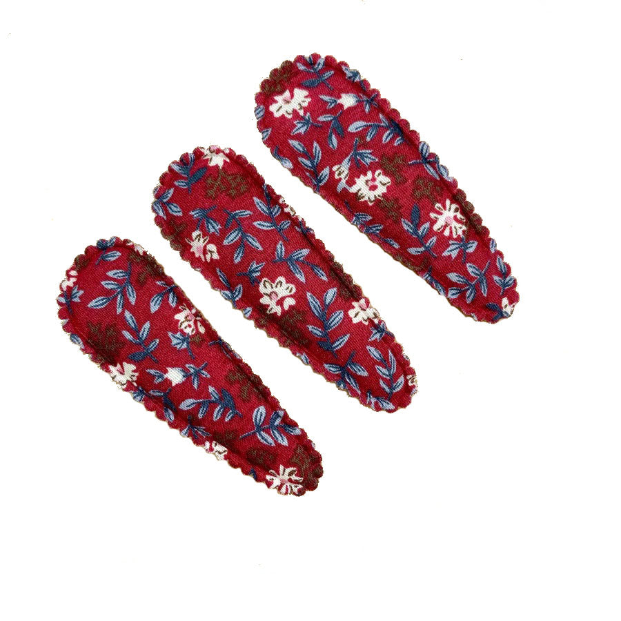Fall Blooms Snap Clip - Red